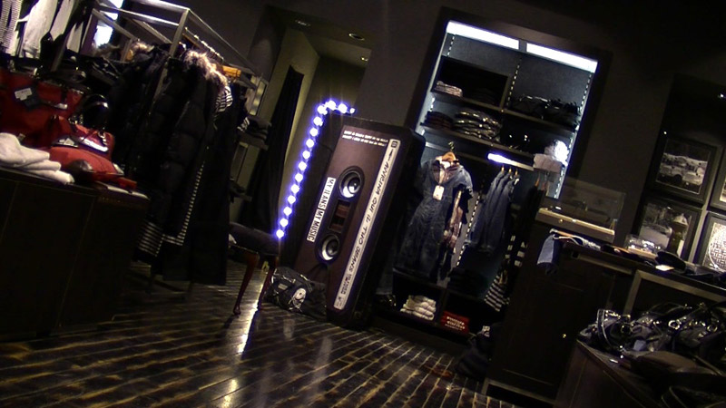 interactive in-store audio installation